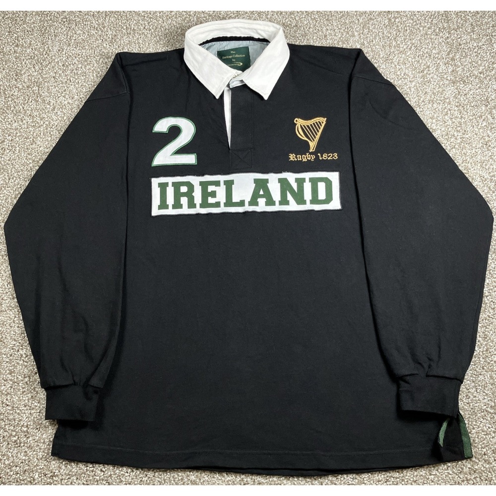 Lansdowne Heritage Collection Ireland Long Sleeve Rugby Jersey Shirt Size XL